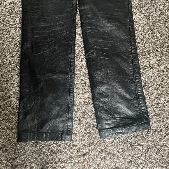 Vintage Lined Leather Pants - Picture 3 of 6
